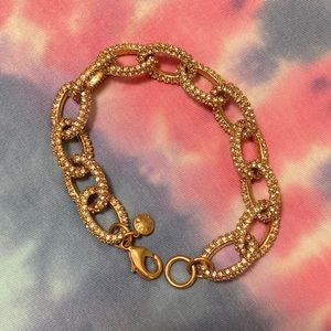 J. Crew chain link rhinestone bracelet